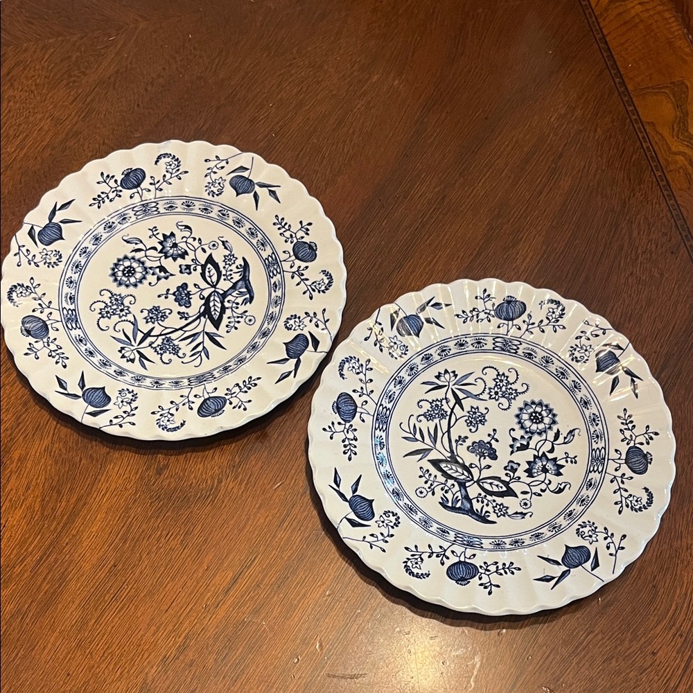 Set of 2 Blue Nordic 7” plates